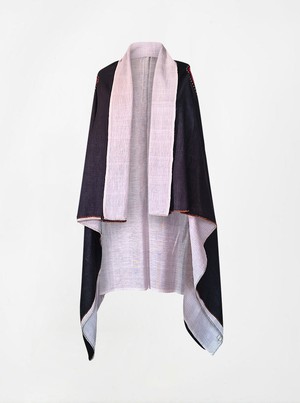 cape infinity duo kala organic cotton black and mauve (double layer) from Fifth Origins