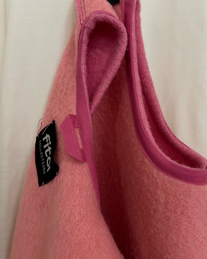 Our "PINK ROSE " Wool Blanket made VEST - S from Fitolojio Workshop