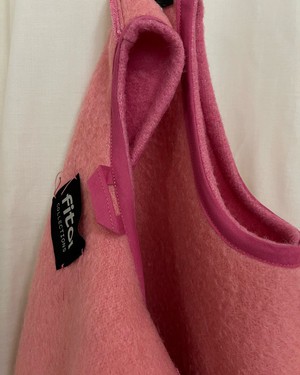 Our "PINK ROSE " Wool Blanket made VEST - S from Fitolojio Workshop