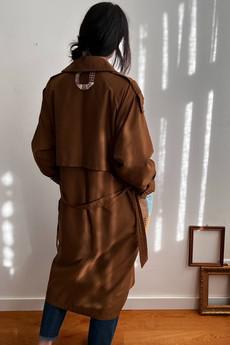 The "BROWN COCOA" - Patchworked Beautified/Edited Trench Coat - S/M Fit via Fitolojio Workshop
