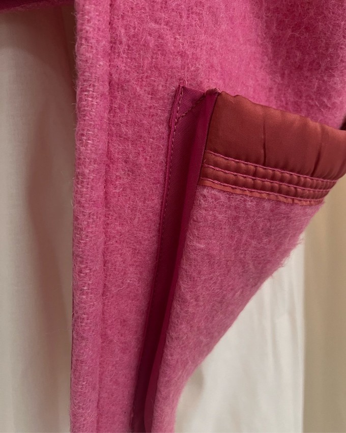 Our "PINK ROSE " Wool Blanket made VEST - S from Fitolojio Workshop