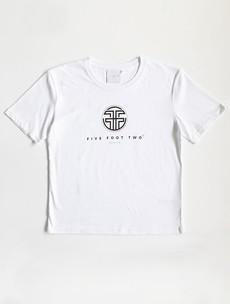 Dames T-shirt Wit via Five Foot Two