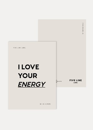 Set of 5 cards from Five Line Label