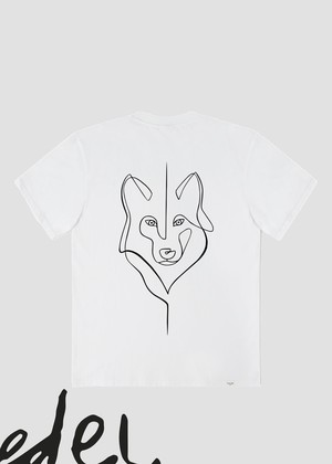 x Wolvenroedel | T-shirt Unisex Clear White from Five Line Label