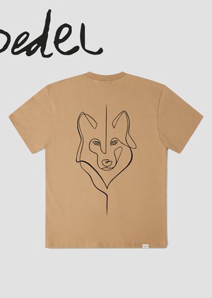 x Wolvenroedel T-shirt | Unisex Earth Beige from Five Line Label