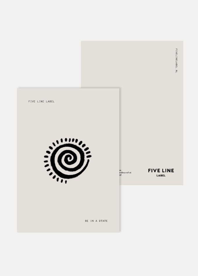 Set of 5 cards from Five Line Label