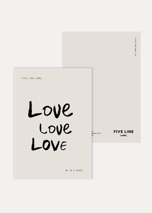 Set of 5 cards from Five Line Label