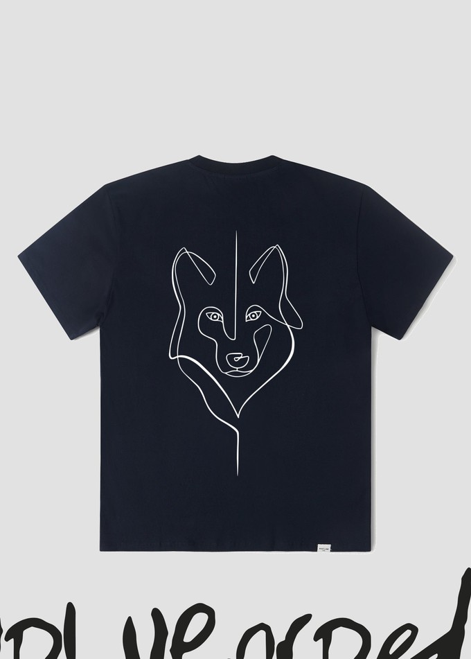 x Wolvenroedel | T-shirt Unisex Calm Blue from Five Line Label