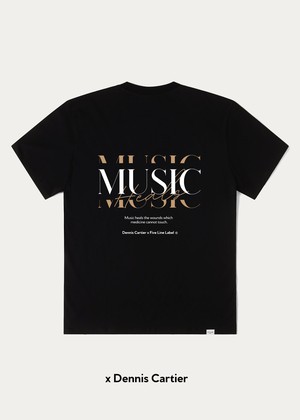 x Dennis Cartier | T-shirt Unisex MUSIC HEALS from Five Line Label