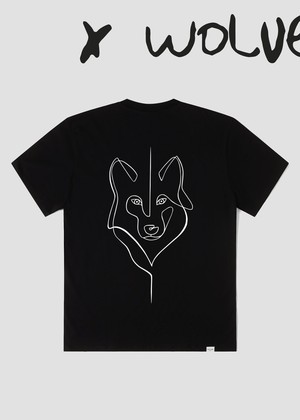 x Wolvenroedel | T-shirt Unisex Raw Black from Five Line Label