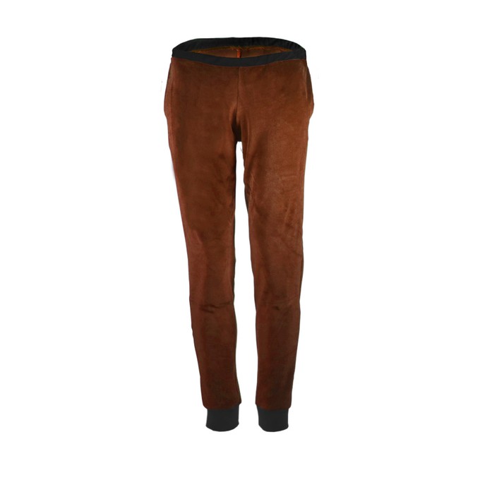 Organic velour pants Hygge brown / black from Frija Omina
