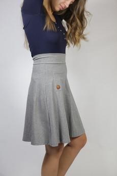 Organic skirt Welle lang,  tinged in grey van Frija Omina