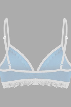 Set: Bio bra + hipster panties Spitze, light blue from Frija Omina