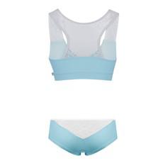 Set organic bustier & hipster panties Jonden light blue (blue) via Frija Omina