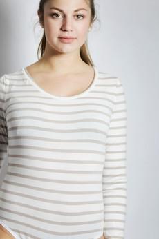 Bio Body Langli, cream / white stripes via Frija Omina