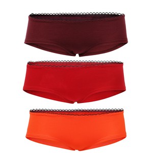 Hipster panties set of elements: Fire - aubergine, red, orange from Frija Omina