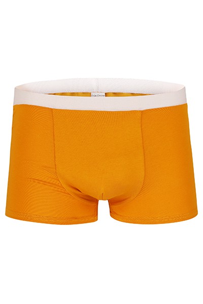 Organic men’s trunk boxer shorts, saffron from Frija Omina