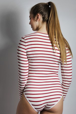 Bio Body Langli, red / white stripes from Frija Omina