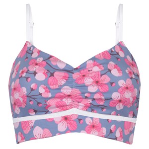 Organic bustier Yoga Cherry-Blossom (blue) from Frija Omina