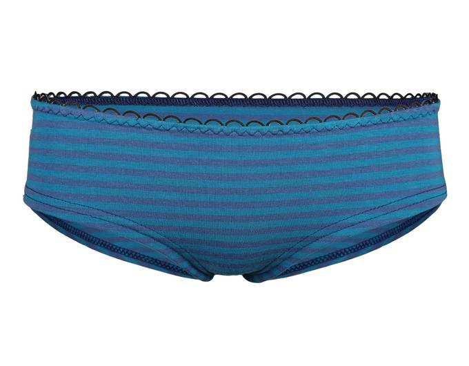 Bio hipster panties, teal/ indico stripes (blue) from Frija Omina