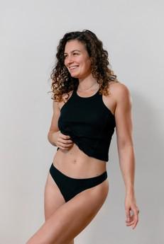 Organic thong Pur black van Frija Omina