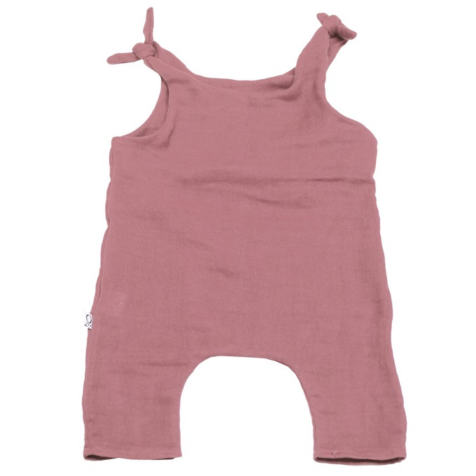 Baby romper from organic muslin antique pink from Frija Omina