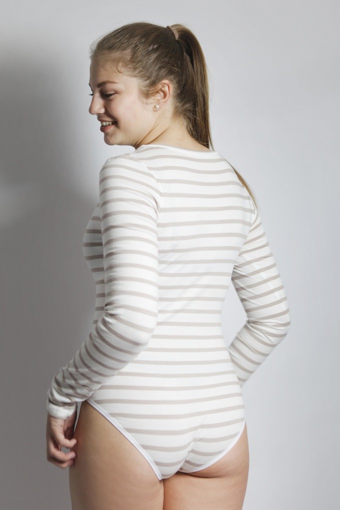 Bio Body Langli, cream / white stripes from Frija Omina