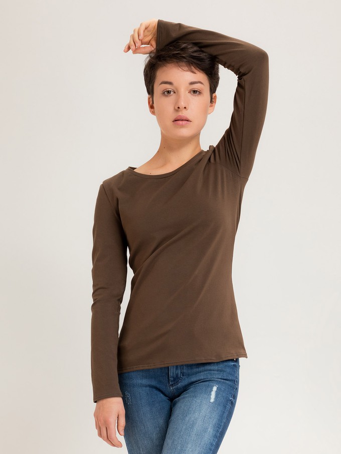 Organic long sleeve Ubu, brown from Frija Omina