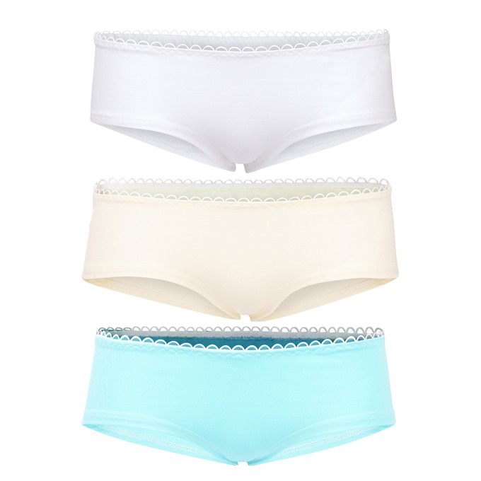 Hipster panties set of elements: Air - white, ecru, light-blue from Frija Omina