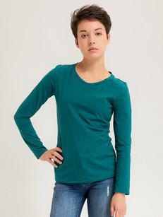 Organic long sleeve Ubu, smaragd via Frija Omina