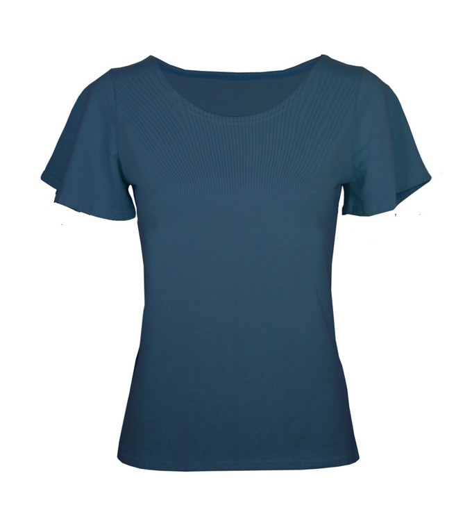 Organic t-shirt Vinge indico (blue) from Frija Omina