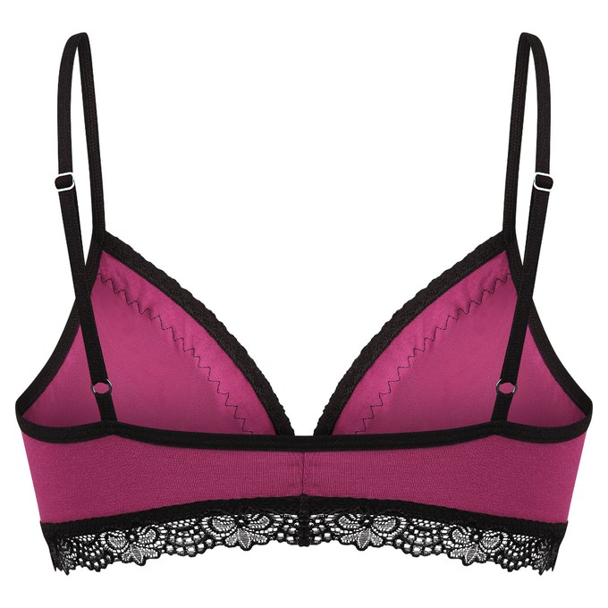 Set: Bio bra + hipster panties Spitze, berry from Frija Omina