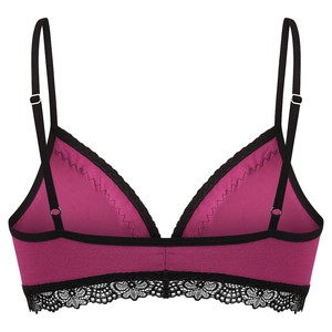 Set: Bio bra + hipster panties Spitze, berry from Frija Omina