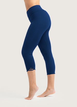Bio Capri Leggings Feel blue-coloured from Frija Omina