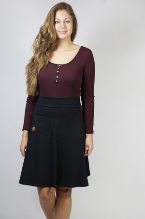 Organic skirt Welle lang black from Frija Omina