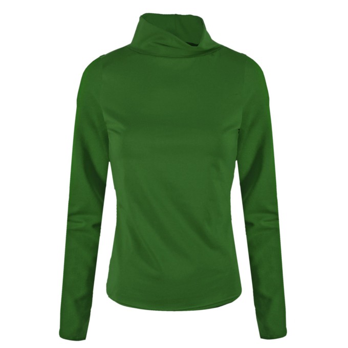 Organic Polo neck shirt Rolli, verde (green) from Frija Omina