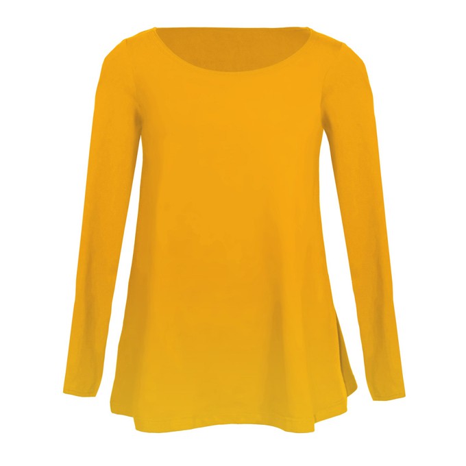 Organic tunic Afra, saffron (yellow) from Frija Omina