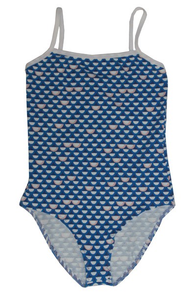 Organic swimsuit Madri Petite, dots teal from Frija Omina