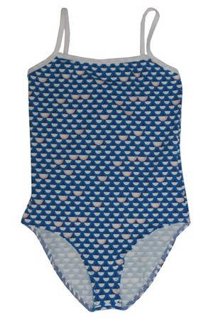 Organic swimsuit Madri Petite, dots teal from Frija Omina