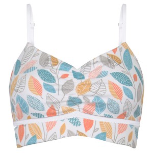 Organic bustier Yoga Leaves (white) from Frija Omina