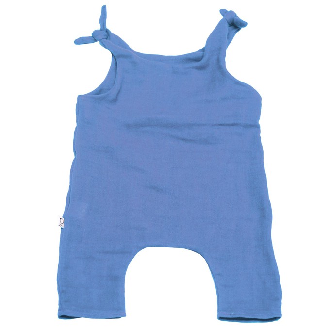 Baby romper from organic muslin light blue from Frija Omina