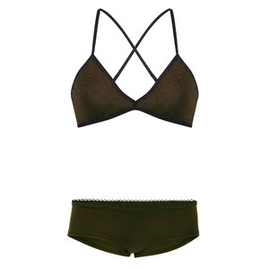 Set: Bio bra + hipster panties, brown from Frija Omina