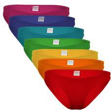 Organic briefs, set of 7: Rainbow via Frija Omina