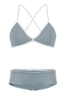 Set: Bio bra + hipster panties, grey via Frija Omina