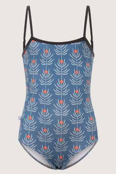 Organic swimsuit Madri Petite, dots teal via Frija Omina