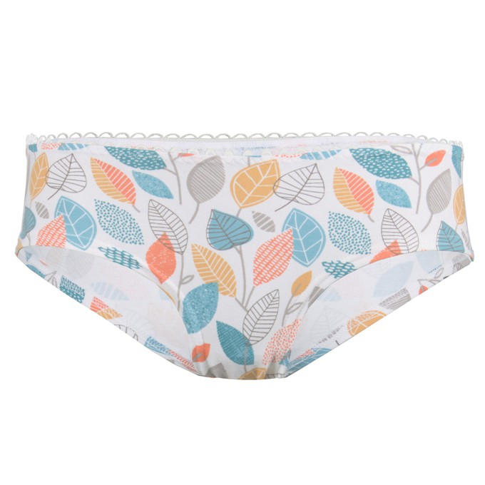 Bio hipster panties Leaves (white) from Frija Omina