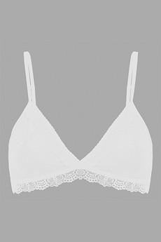 Bio bra Spitze white via Frija Omina