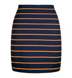 Organic skirt Snoba navy blue + dark yellow stripes van Frija Omina