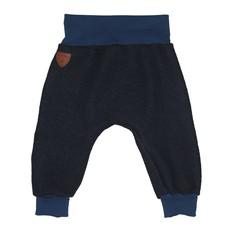 Boiled wool baggy trousers with groth adaption, dark blue via Frija Omina