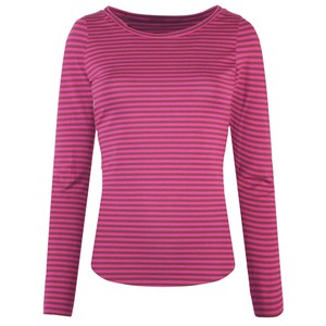 Organic long sleeve Ubu, berry / aubergine stripes from Frija Omina